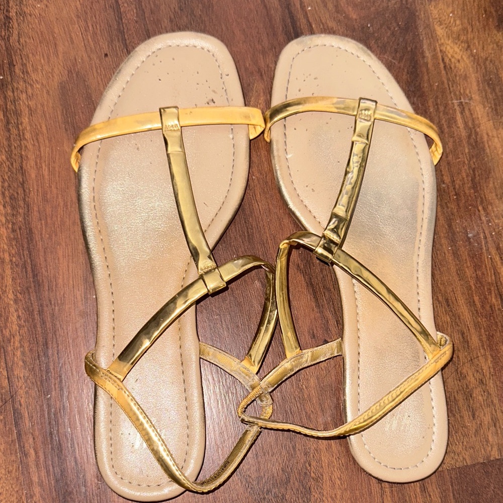 H&M Gold Strappy Sandals